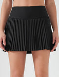 Ensemble de padel femme Longline Pleat noir – jupe plissée